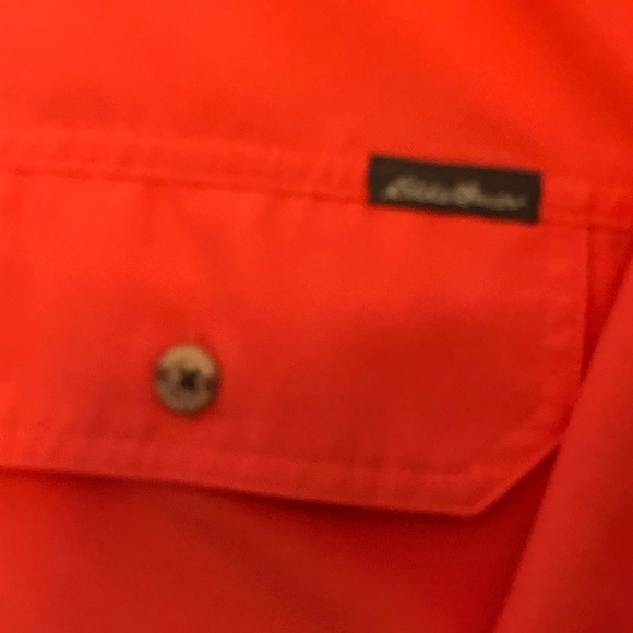 Eddie Bauer Men's Button-up Shirt Orange Size XL - Picture 3 of 8